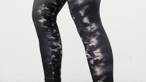 High Waist Batik Print Slim Fit Tapered Leg Women's Tights - 94551