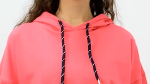 Fuchsia Long Sleeve Comfort Fit Hooded Women's Sweatshirt - 97115