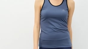 Petrol Cross Strap Sleeveless Standard Cut Women's Sports Singlet - 97094