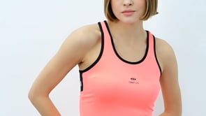 Fuchsia Back Print Detailed Micro Athlete Singlet 97096