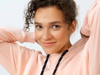 Pink Long Sleeve Comfort Fit Hooded Women's Sweatshirt - 97115