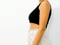 Black Basic Zero Sleeve Slim Fit U Neck Women's Crop Top Singlet - 97160