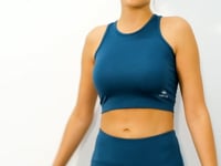 Emerald High Waist Wrap-up Slim Fit Crop Biker Women's Tights Set - 95302