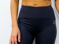 Anthracite High Waist Wrap-up Slim Fit Crop Biker Women's Tights Set - 95302