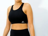 Black High Waist Wrap-up Slim Fit Bustier Biker Women's Tights Set - 95303