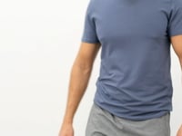 Grey Melange zippered pocketed short-sleeved jogger male tracksuit Pants