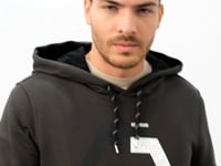 Geometric Print Right Standard Fit Men's Hooded Sweatshirt - 87870