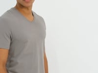 Gri Basic Short Sleeve Standard Fit V Neck Men's T-Shirt - 87912