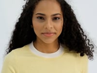 Yellow Basic Detailed O Neck Women's Crop Top T-Shirt - 97200