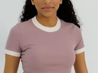 Dried Rose Basic Detailed O Neck Women's Crop Top T-Shirt - 97200