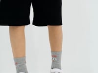 Melon Black Embroidered Oversize Boys' Shorts Set - 10897