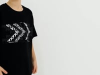 Black Oversize Printed Short Sleeve O Neck Boy's T-Shirt - 10930