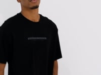 Black Back Print O Collar Men's Oversize T-Shirt - 88100