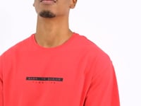 Red Back Print O Collar Men's Oversize T-Shirt - 88100