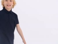 Navy Blue Classic Short Sleeve Polo Collar Boys T-Shirt - 10962