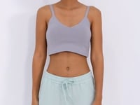 Mint Green Waist Gathered Laced Jogger Crepe Fabric Women's Tracksuit Bottom - 94620