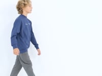Petrol Back Print O Collar Standard Cut Boys' Sweatshirt - 11026