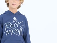 Petrol Print Kangaroo Pocket Hooded Regular Fit Boys' Sweatshirt - 11002