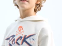 Print Kangaroo Pocket Hooded Regular Fit Boys' Sweatshirt - 11002