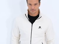 Zippered High Collar Standard Fit Men's Fleece Sweatshirt - 88134