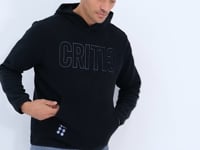 Navy Blue Embroidered Kangaroo Pocket Hooded Regular Fit Men's Fleece Sweatshirt - 88156