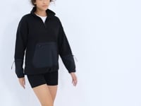 Oversize women's Polar Sweatshirt with a black skirt and a curly hem - 97238