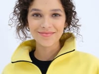 Lemon Skirt Hem Gathered Half Zipper Oversize Women's Polar Fleece Sweatshirt - 97238