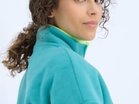 Stand Collar Oversize Women's Fleece Sweatshirt - 97234