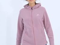 Dried Rose Hooded Zippered Comfort Fit Women's Fleece Sweatshirt - 97233