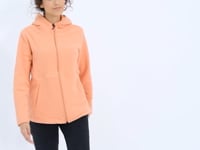 Melon Lined Hooded Zip-Up Comfortable Fit Women's Fleece Sweatshirt - 97233