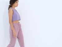 Dried Rose High Waist Basic Laced Jogger Polar Women's Tracksuit Bottom - 94622
