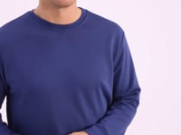 Indigo Basic O Collar Comfort Fit Men's Sweatshirt - 88053