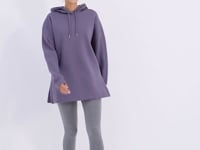 Plato Raglan Collar Basic Hooded Oversize Sweatshirt Tunic - 97242