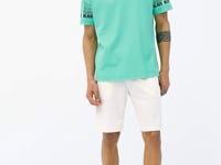 Forest Green Armband Detailed Polo Collar Standard Fit Men's T-shirt - 88240