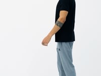 Black Print O Neck Standard Fit Men's T-shirt - 88169