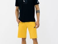Black Front and Single Sleeve Print Detailed O Collar Men's T-shirt - 88176
