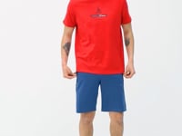 Red Printed O Collar Standard Fit Men's T-shirt - 88212