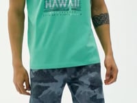 Forest Green Slogan Printed O Collar Standard Fit Men's T-shirt - 88190