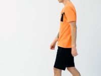 Orange Front Detailed Printed Standard Fit Men's T-shirt - 88200