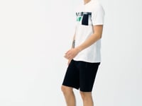 White Front Detailed Printed Standard Fit Men's T-shirt - 88200