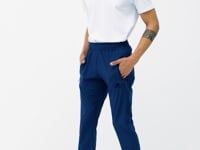 Indigo Men's Basic Pocketed Laced Comfort Fit Elastic Cuffed Tracksuit Bottom - 84826