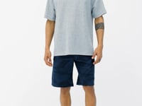 Grey Melange Long Sleeve Detailed Basic Oversize Men's T-Shirt - 88193