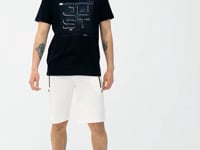 Black Print O Collar Standard Fit Men's T-shirt - 88170
