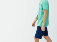 Olive Green Print Detailed O Collar Standard Cut Men's T-Shirt - 88187