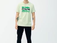 Light Green Printed O Collar Standard Fit Men's T-shirt - 88201