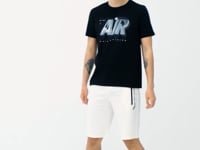 Black Print O Collar Standard Fit Men's T-Shirt - 88199