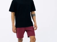Black Hooded Sleeve Label Detailed Oversize Men's T-shirt - 88179