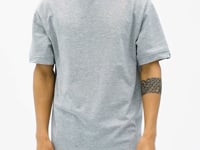 Grey Hooded Sleeve Label Detailed Oversize Men's T-shirt - 88179