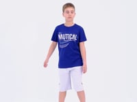 Indigo Print O Collar Standard Fit Boys' T-Shirt - 11100