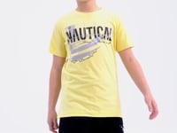 Yellow Print O Collar Standard Cut Boys' T-Shirt - 11100